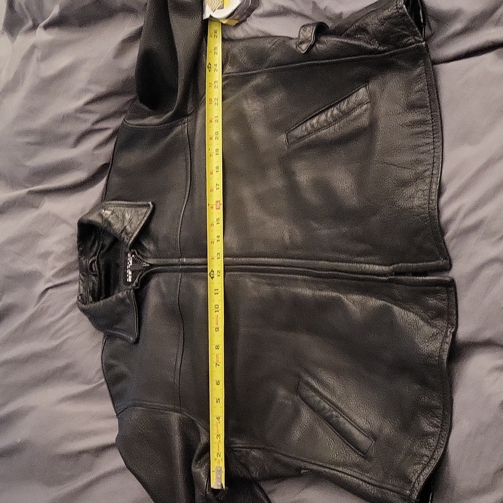 Kenneth Cole Xl Black Leather Jacket - Picture 3 of 14